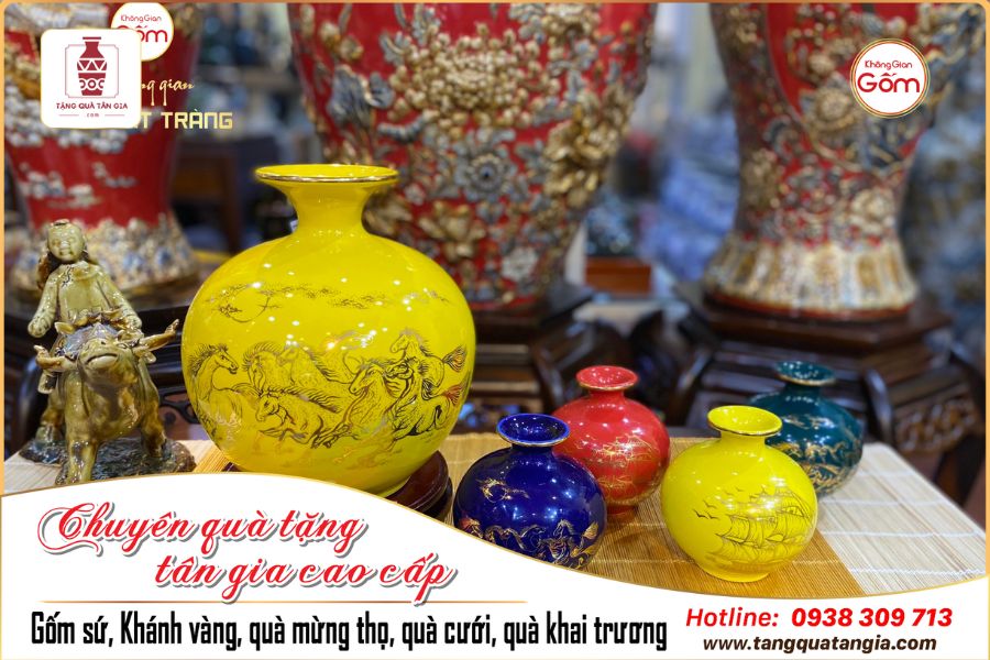 Bình hút lộc men màu theo mệnh 