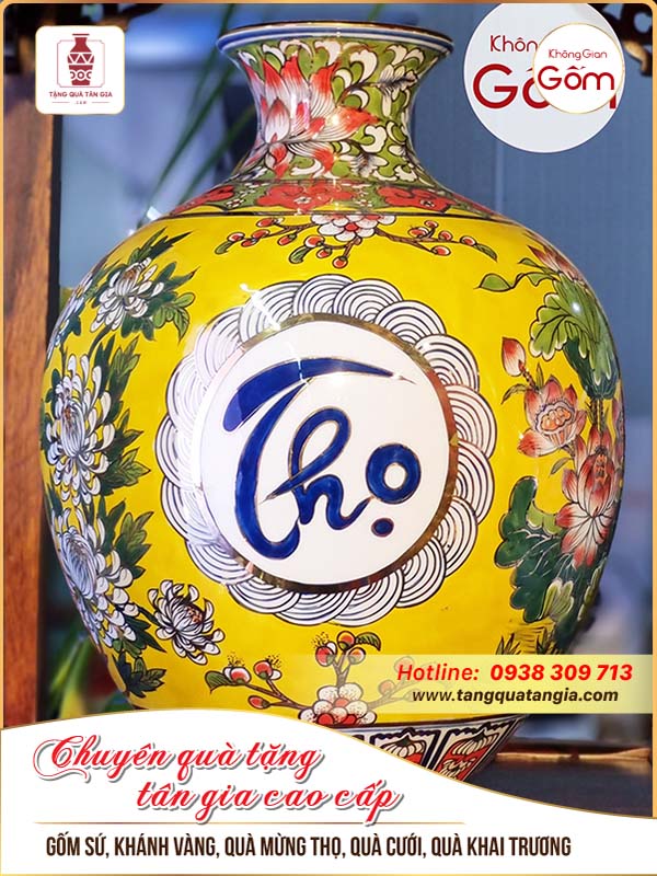Bình hút lộc chữ Thọ