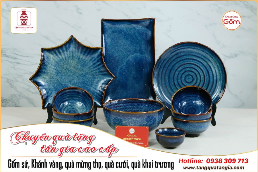 Bộ bát đĩa men hỏa biến cao cấp