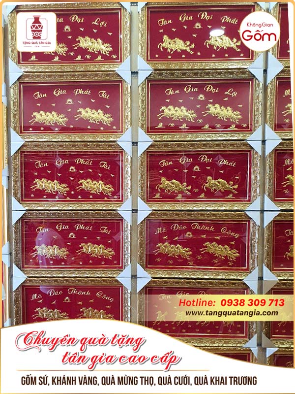 Tranh mã đáo thành công mạ vàng