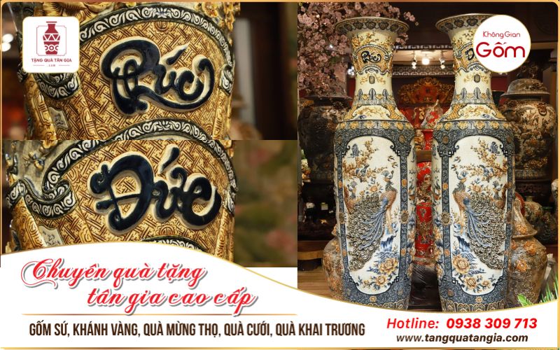 Lộc bình gốm sứ Bát Tràng - Quà tặng tân gia cao cấp tại TPHCM