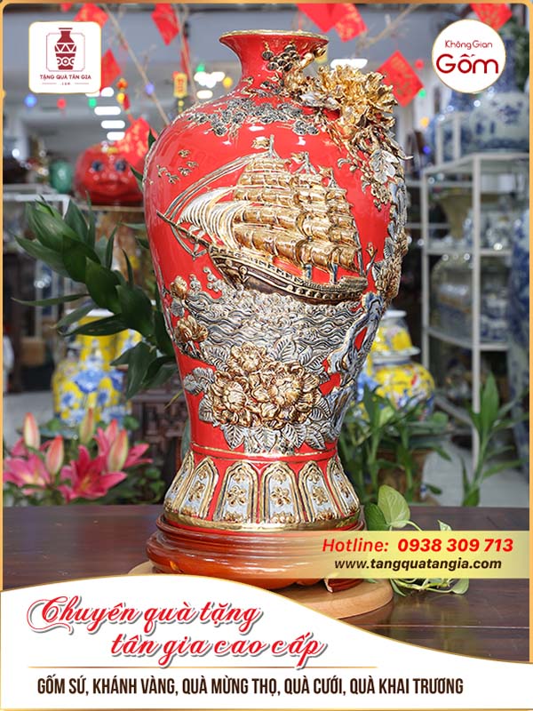 Mai bình tích lộc dát vàng Thuận buồm xuôi gió