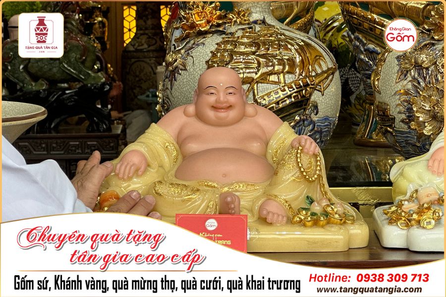 Tượng Phật Di Lặc món quà tân gia theo phong thủy